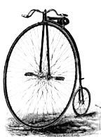 istoria bicicletei pas este deja cunoscut multa lume. roată foarte mare faţa şi roata